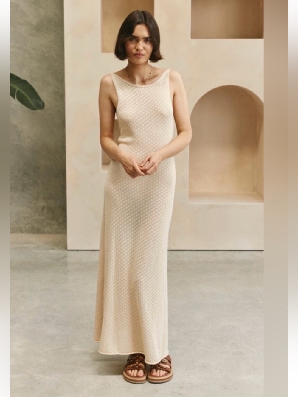VRG GRL cream cover up dress